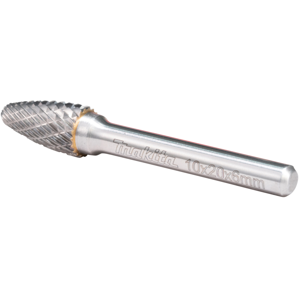 FRAISE LIME 10X20MM Q6 METAL/INOX OGIVE ARRONDI - MAKITA - B-52788