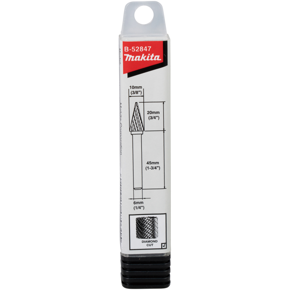 FRAISE LIME 10X20MM Q6 METAL/INOX CONIQUE - MAKITA - B-52847