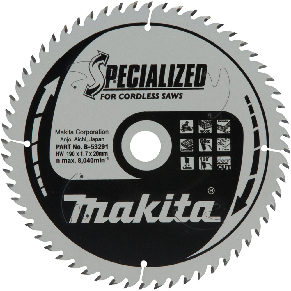 LAME TCT MDF 190x20MM 60DENTS - MAKITA - B-53291