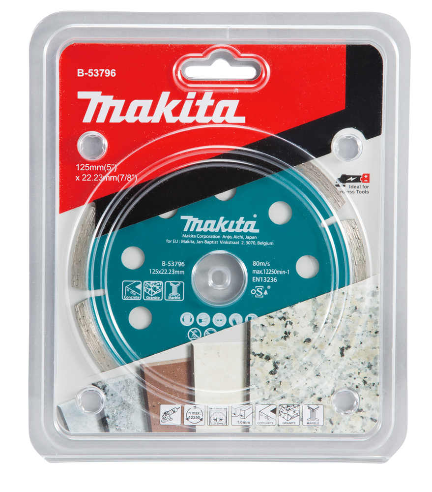 DISQUE DIAMANT FIN D125 MM X 1.6MM BÉTON - MAKITA - B-53796