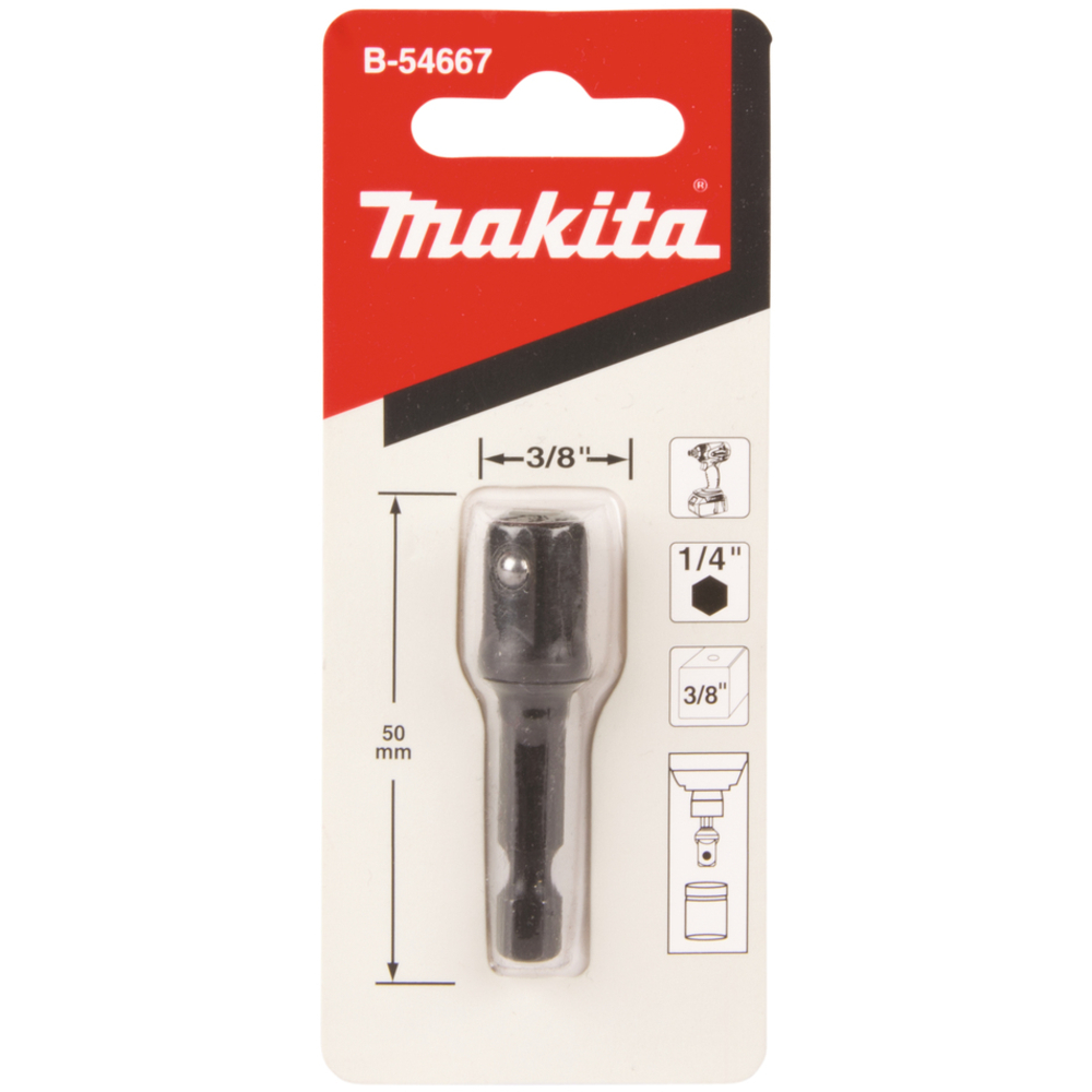 Adaptateur pour visseuse à chocs 1/4 pour douille 3/8 - MAKITA - B-54667