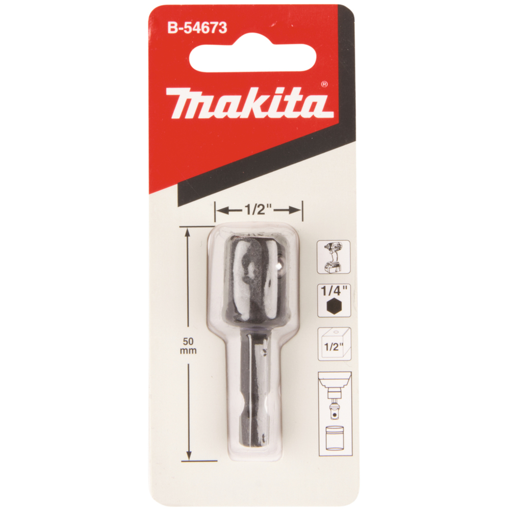 Adaptateur pour visseuse à chocs 1/4 pour douille 1/2 - MAKITA - B-54673