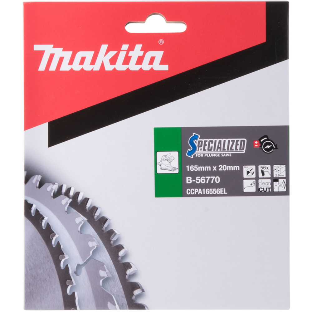 LAME CARBURE ALUMINIUM SPE PLO+BATT 165X20MM 56D - MAKITA - B-56770