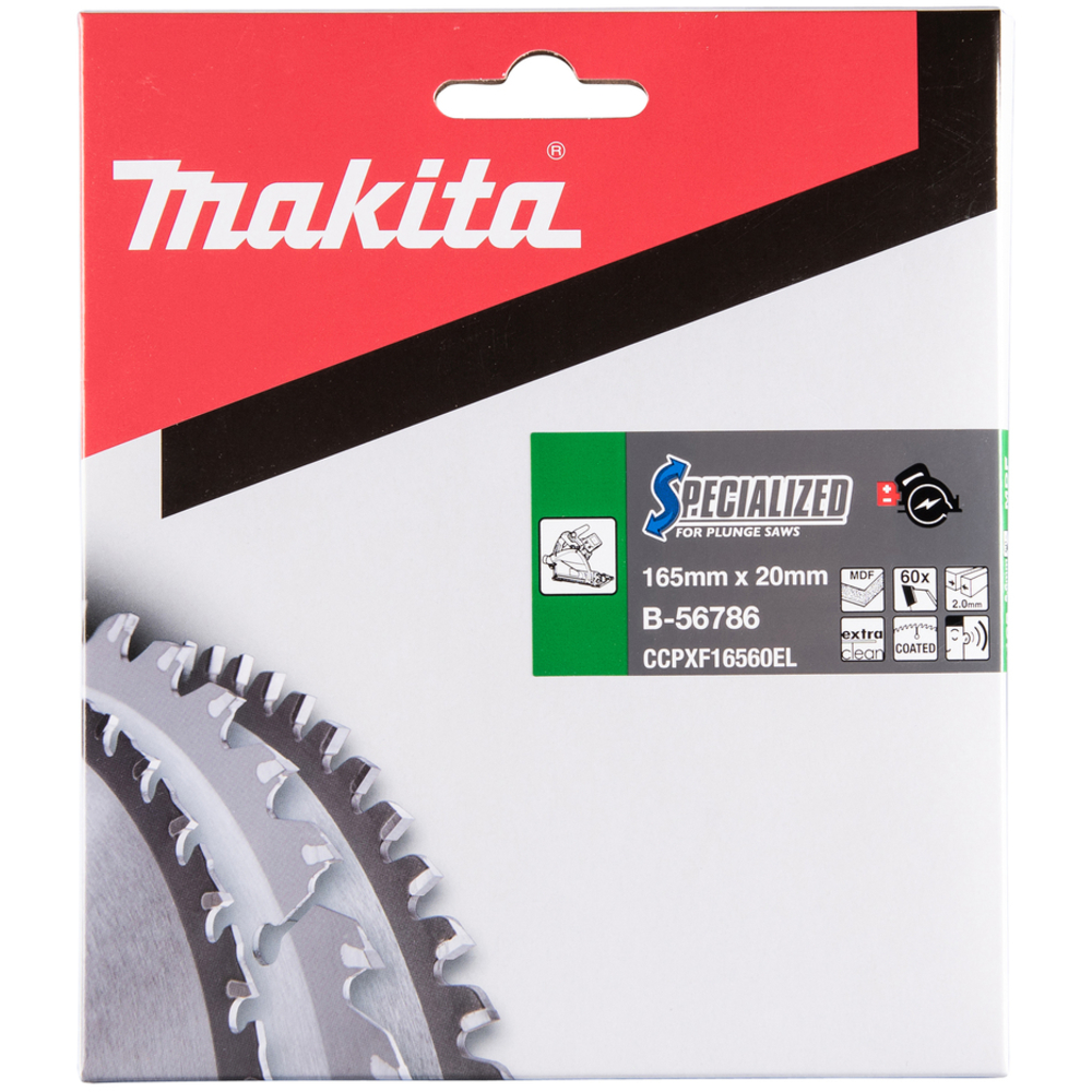 LAME CARBURE MDF SPE PLO+BATT 165X20MM 60D - MAKITA - B-56786