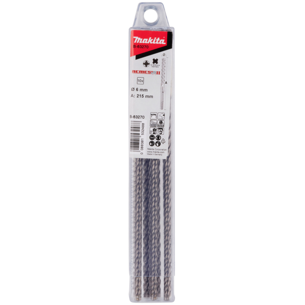 LOT DE 10 FORET SDS- MAKITA - B-63270