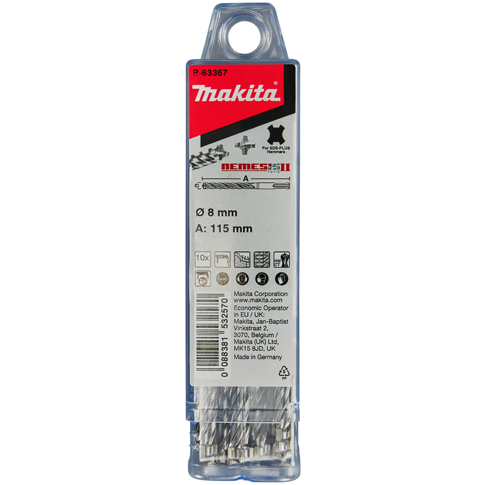 LOT DE 10 FORET SDS- MAKITA - B-63367