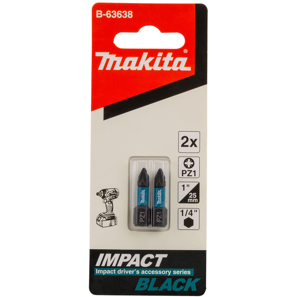 EMBOUT IMPACT BLACK PZ1 25MM 2PCS - MAKITA - B-63638