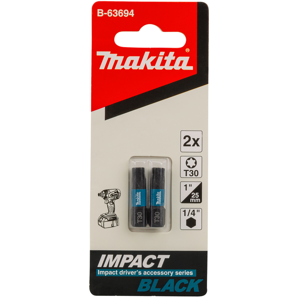EMBOUT IMPACT BLACK T30 25MM 2PCS - MAKITA - B-63694