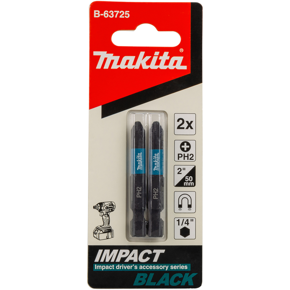 EMBOUT IMPACT BLACK PH2 50MM 2PCS - MAKITA - B-63725
