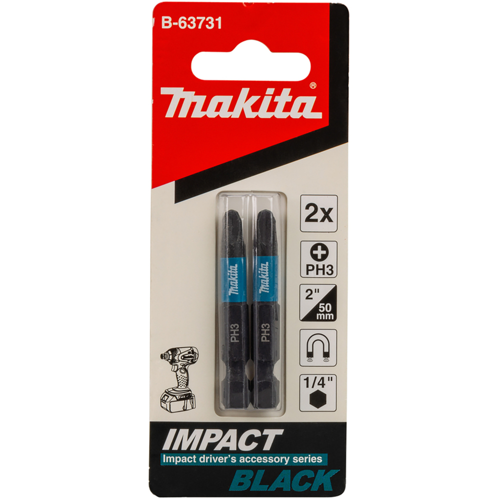 EMBOUT IMPACT BLACK PH3 50MM 2PCS - MAKITA - B-63731