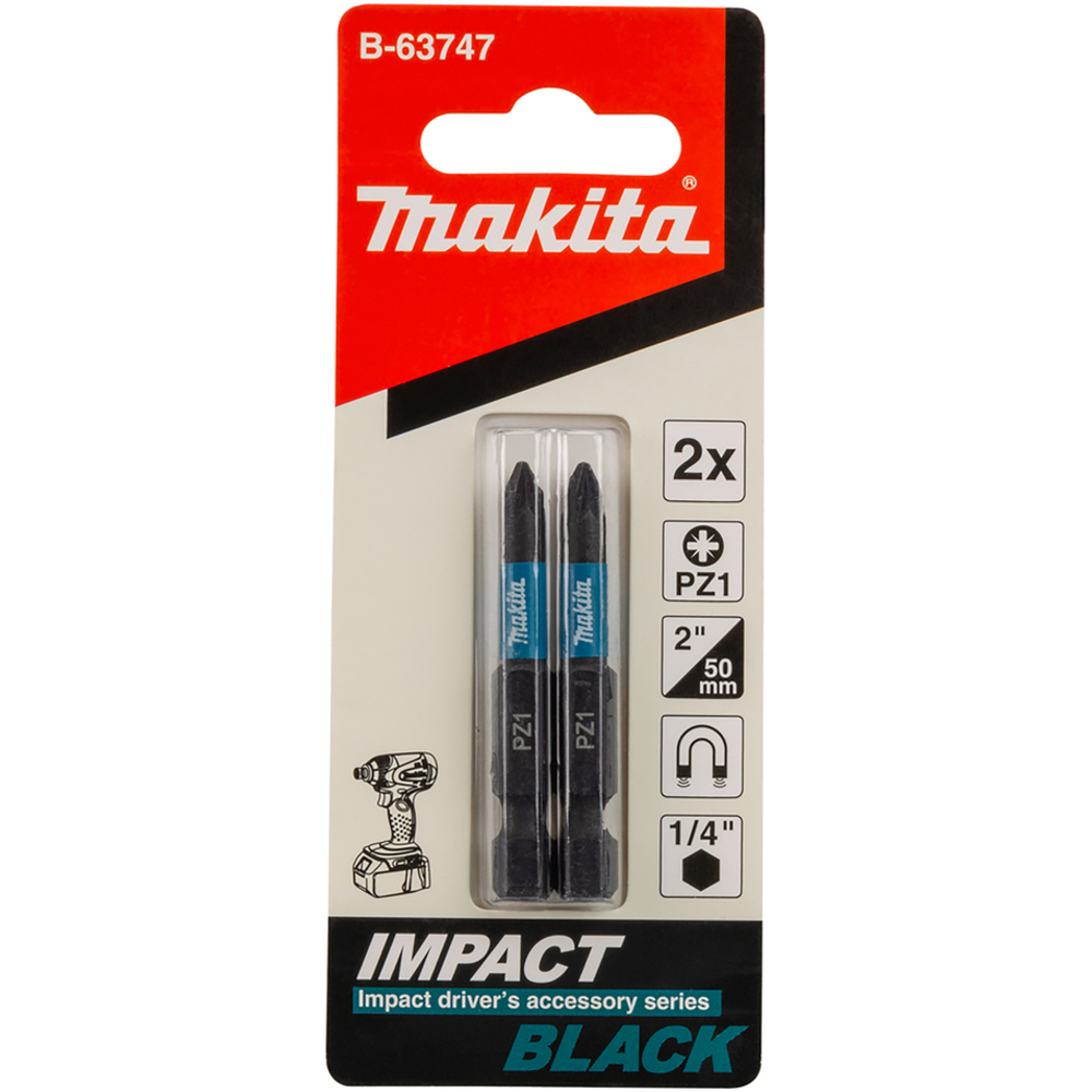 EMBOUT IMPACT BLACK PZ1 50MM 2PCS - MAKITA - B-63747