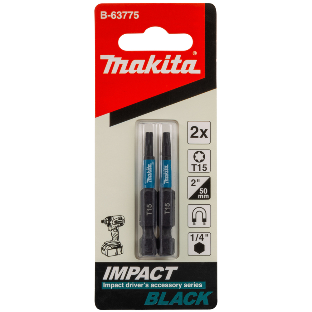 EMBOUT IMPACT BLACK T15 50MM 2PCS - MAKITA - B-63775