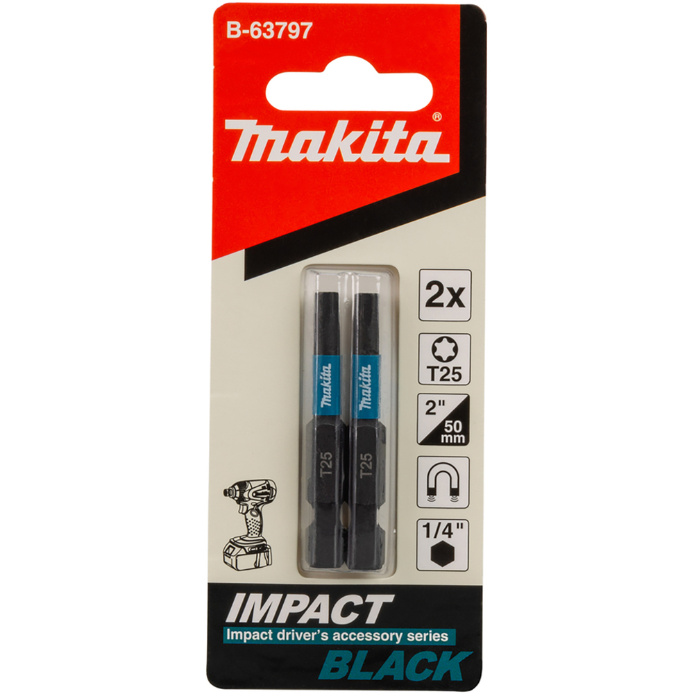 EMBOUT IMPACT BLACK T25 50MM 2PCS - MAKITA - B-63797