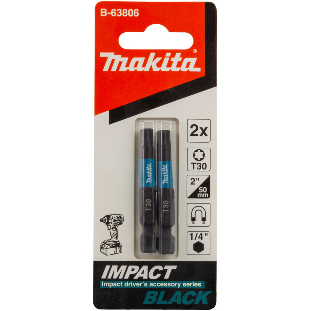EMBOUT IMPACT BLACK T30 50MM 2PCS - MAKITA - B-63806
