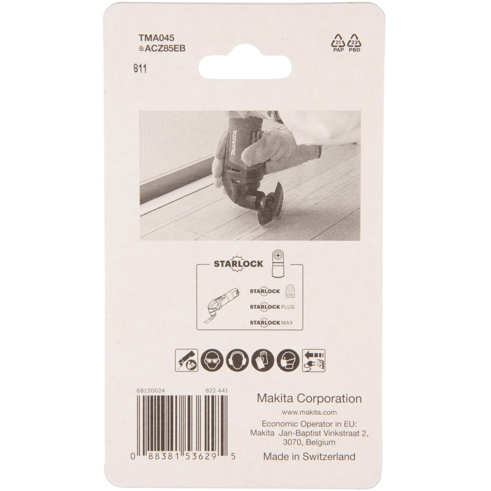 LAME SEGMENT BIM STARLOCK 85MM BOIS/META - MAKITA - B-64799