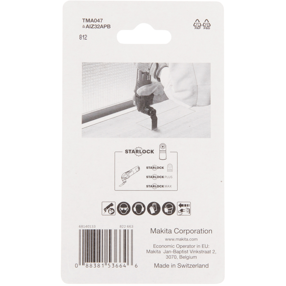 5 LAMES PLONGEANTE BIM STARLOCK 32x50MM BOIS/METAL - MAKITA - B-64814-5