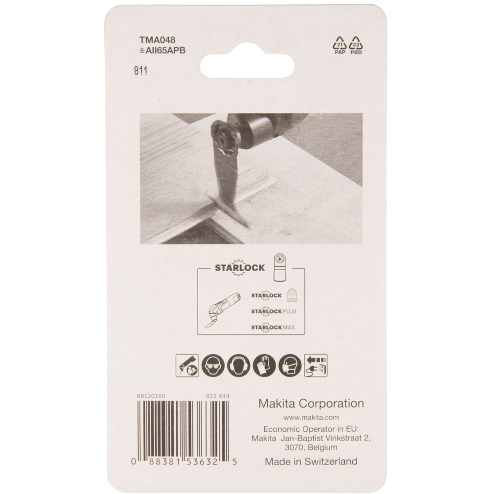 LAME PLONGEANTE BIM STARLOCK 65x40MM BOIS/METAL - MAKITA - B-64820
