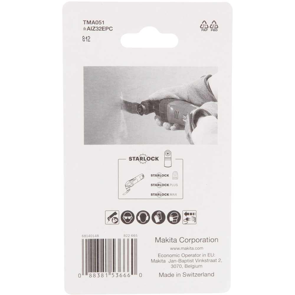 LOT 5 LAMES PLONGEANTES HCS STARLOCK 32x50MM BOIS - MAKITA - B-64858-5