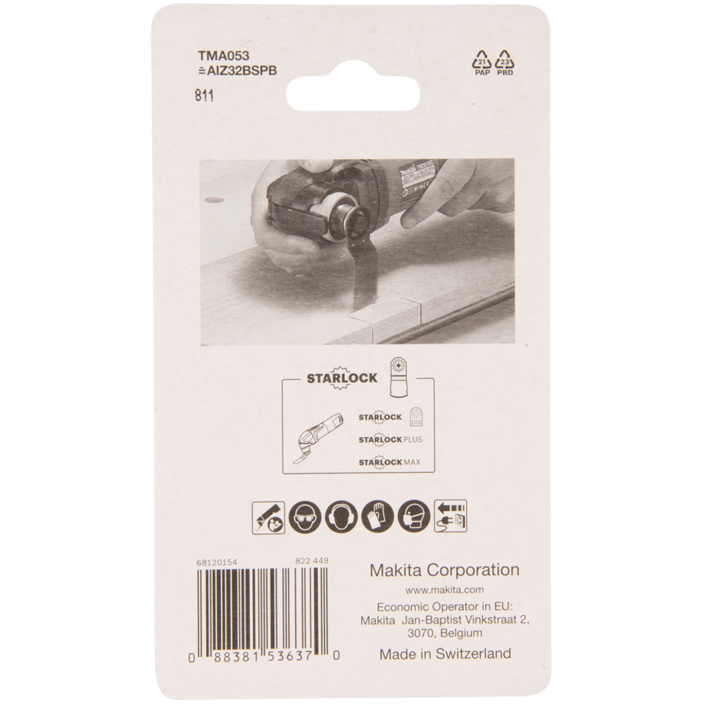 LAME PLONGEANTE BIM STARLOCK 32x50MM BOIS - MAKITA - B-64870