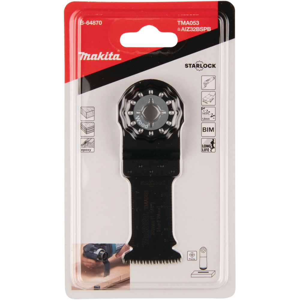 LAME PLONGEANTE BIM STARLOCK 32x50MM BOIS - MAKITA - B-64870