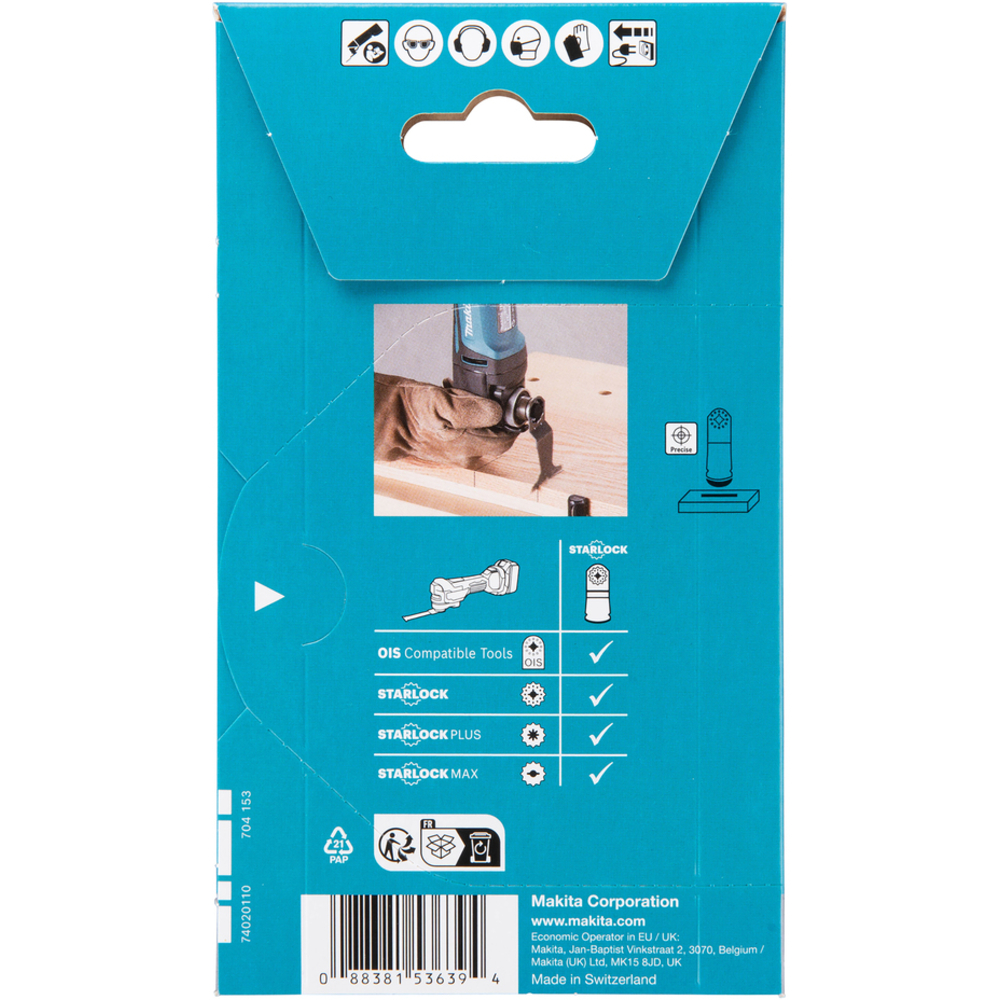 LAME PLONGEANTE BIM BOIS DUR 65x40MM TMA055 - MAKITA - B-64892