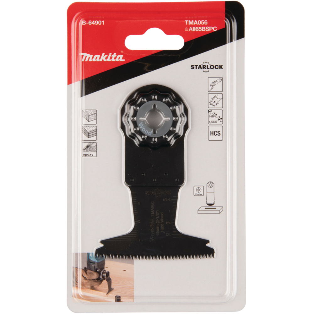 LAME PLONGEANTE HCS STARLOCK 65x40MM RAPIDE BOIS - MAKITA - B-64901