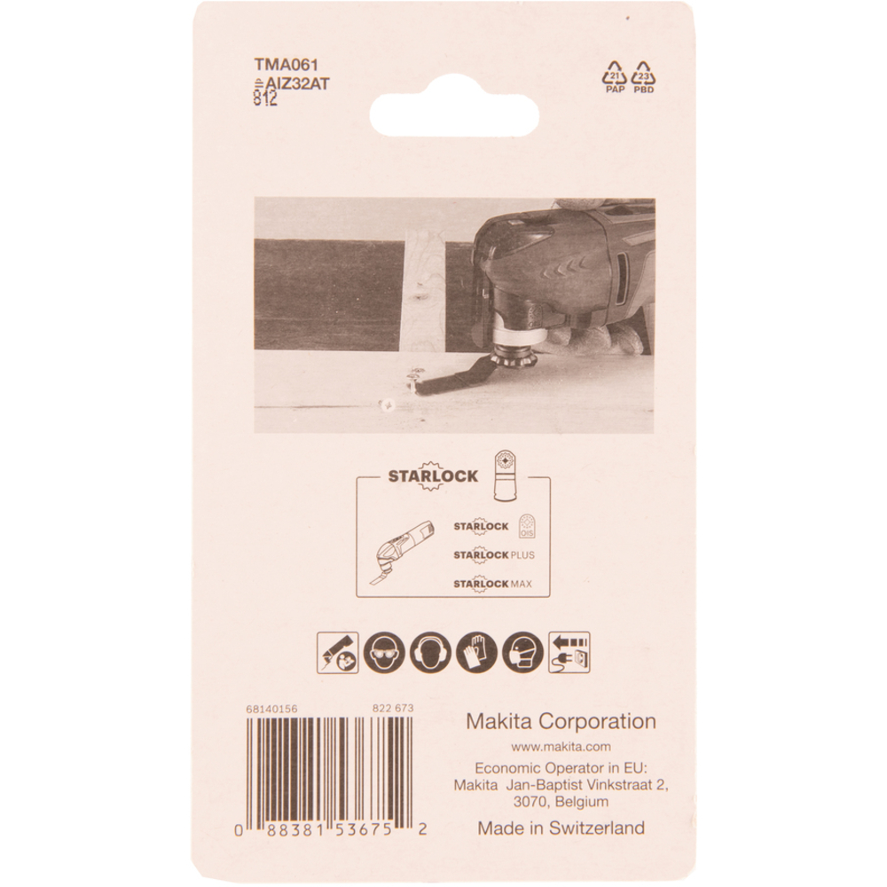 5 LAMES PLONGEANTES A CONC CARBURE 32x40MM TMA061 - MAKITA - B-64951-5