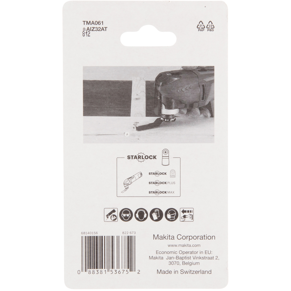5 LAMES PLONGEANTES A CONC CARBURE 32x40MM TMA061 - MAKITA - B-64951-5