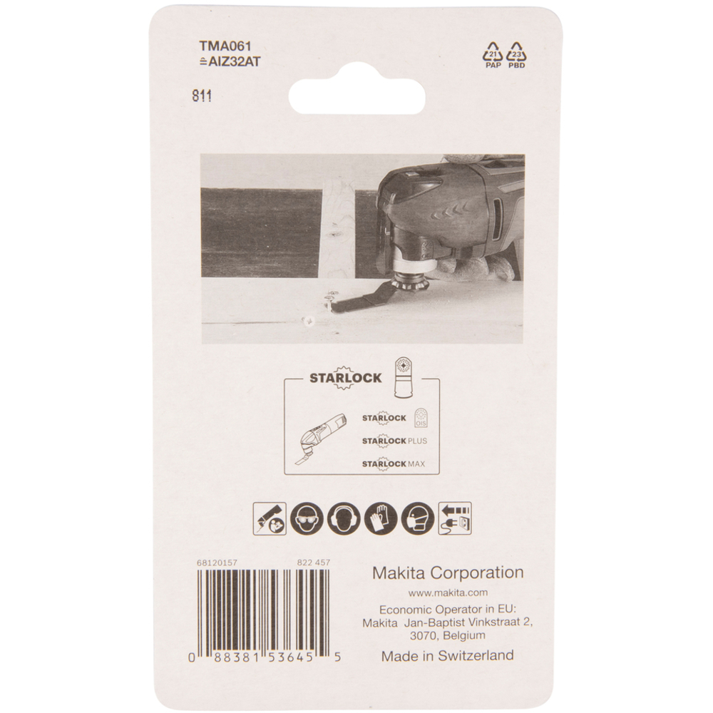 LAME PLONGEANTE A CONC CARBURE 32x40MM TMA061 - MAKITA - B-64951
