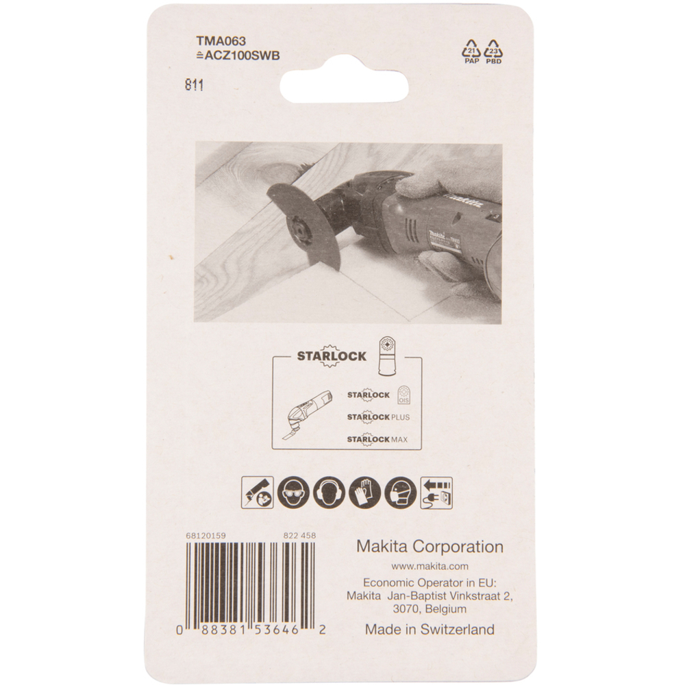 LAME SEGMENT BIM STARLOCK 100MM MOQUETTE - MAKITA - B-64967