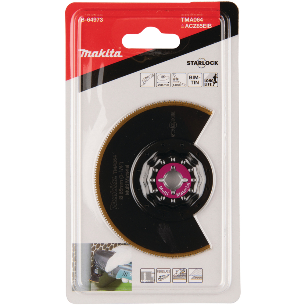 LAME SEGMENT BIM STARLOCK 85MM MULTI-MATERIAUX - MAKITA - B-64973