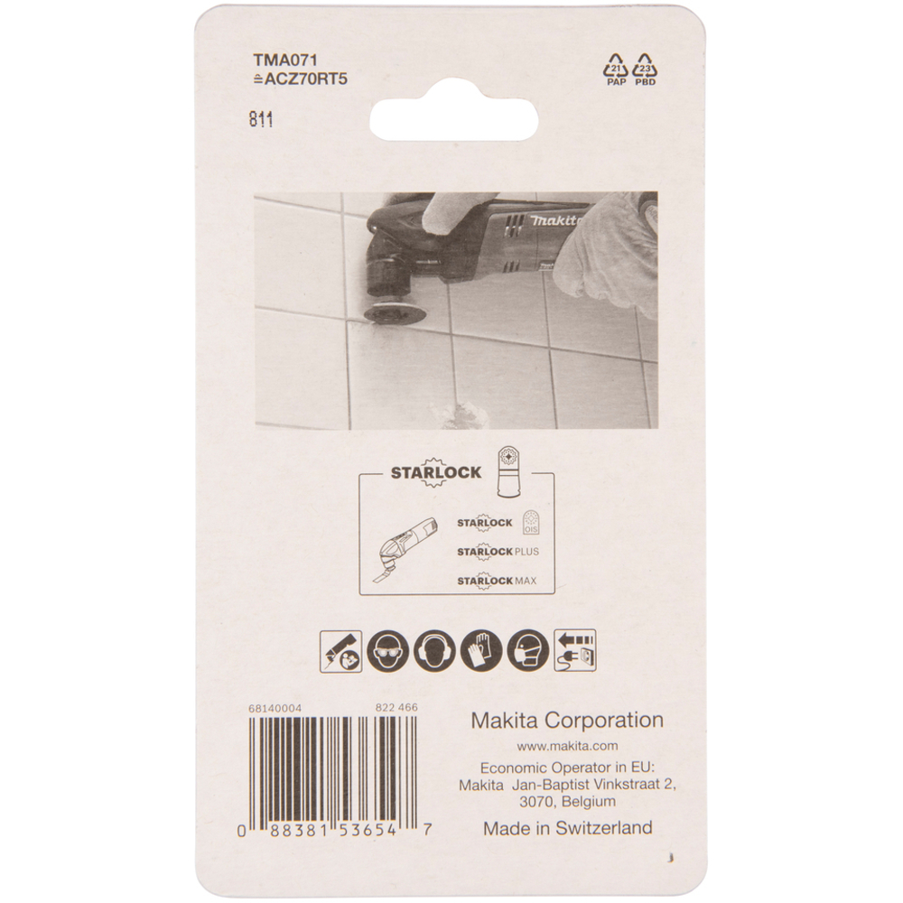 LAME SEGMENT CONC. CARBURE STARLOCK 70MM G50 - MAKITA - B-65040