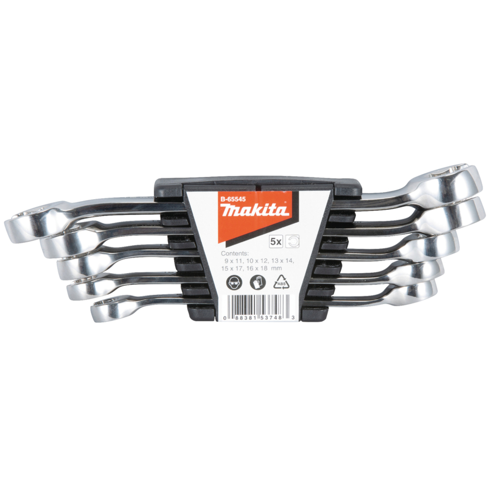 ENSEMBLE CLES PLATES, 5PCS - MAKITA - B-65545