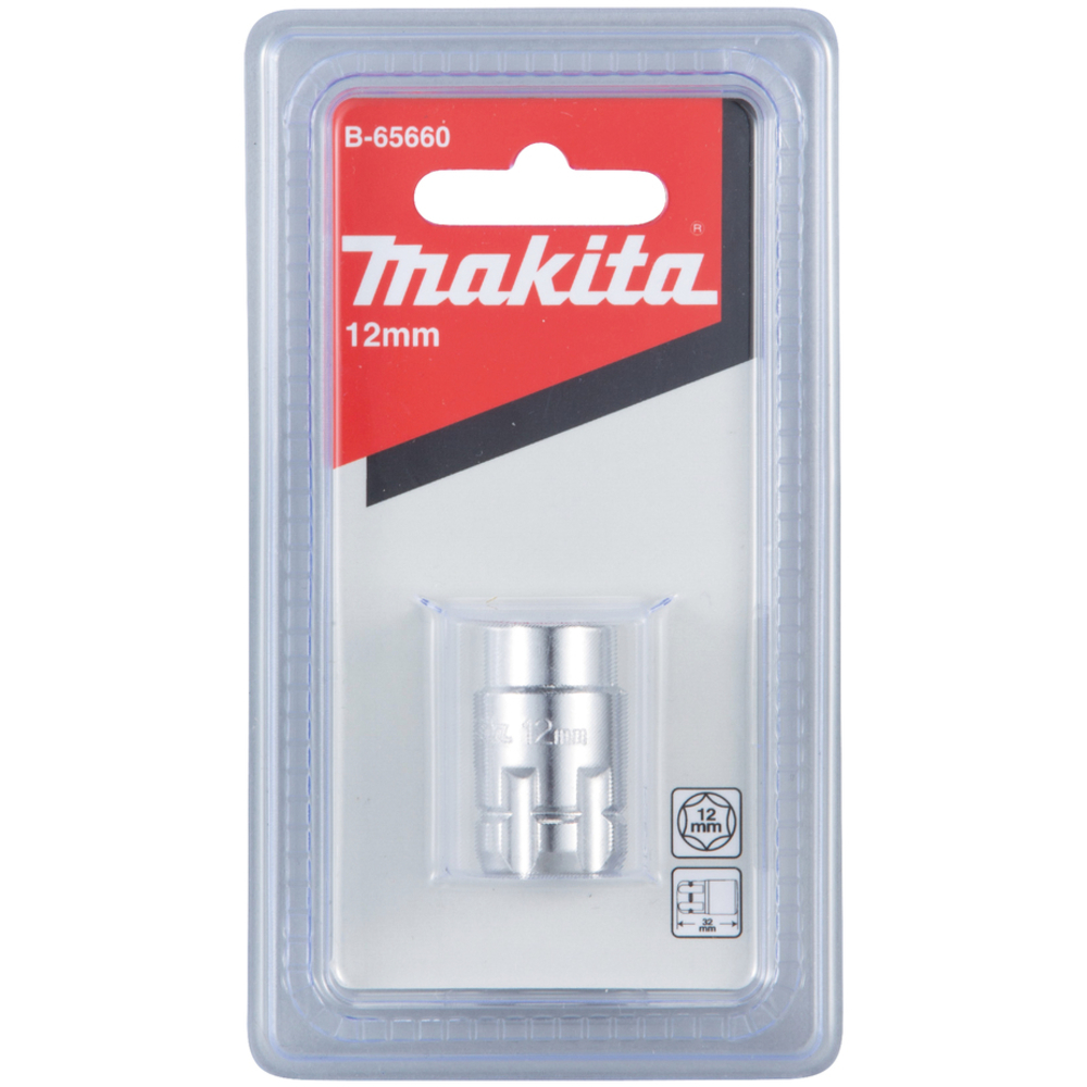 DOUILLE POUR CLE A CLIQUET 12MM - MAKITA - B-65660
