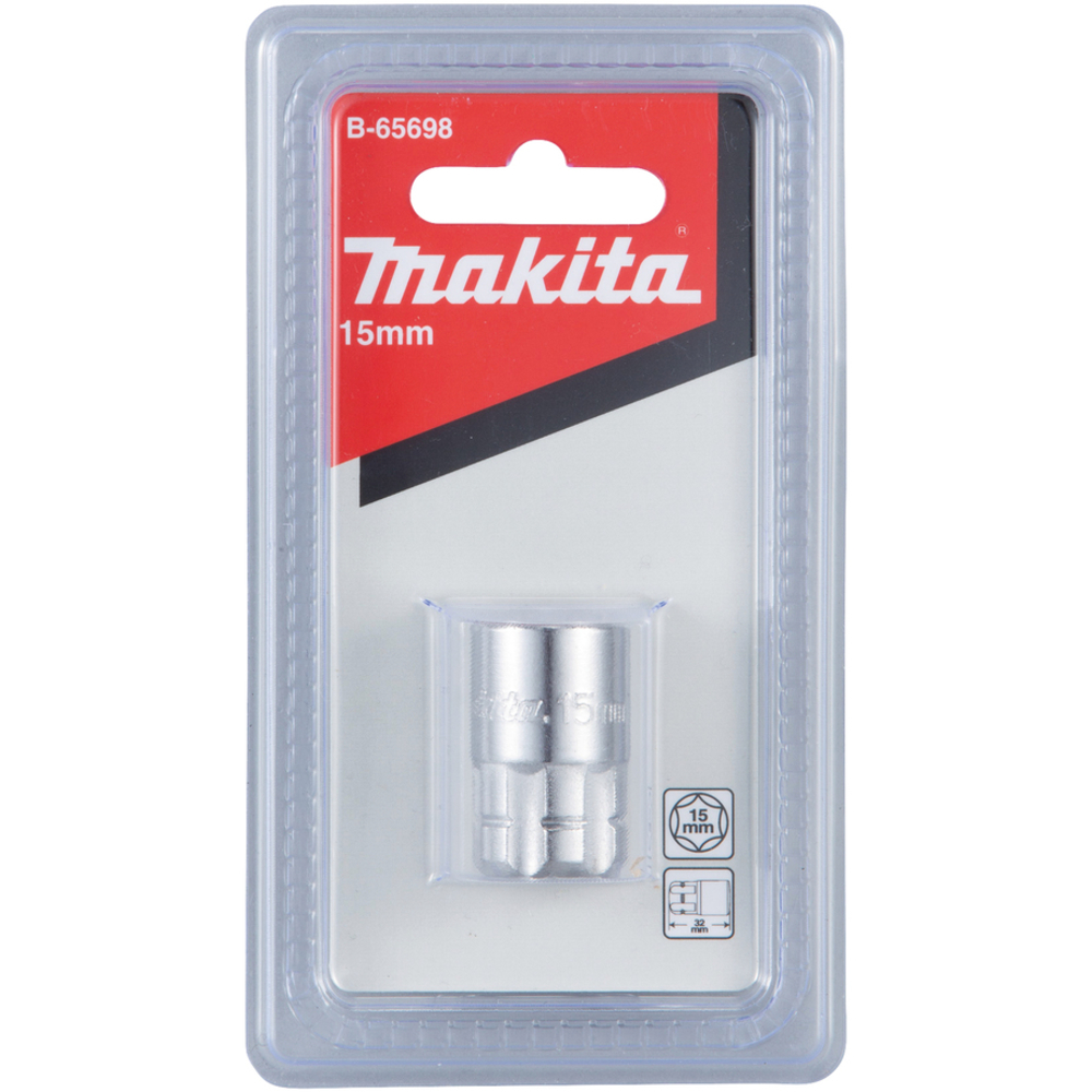 DOUILLE POUR CLE A CLIQUET 15MM - MAKITA - B-65698