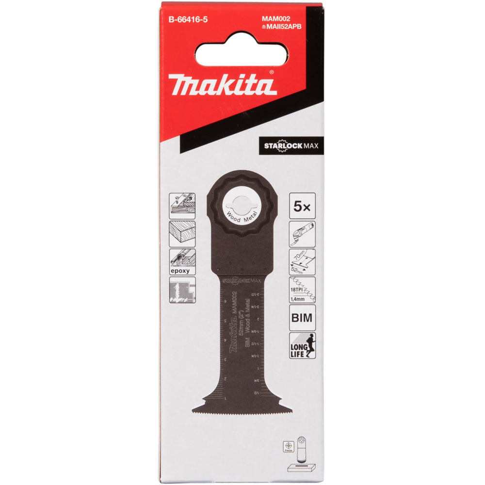 SET 5 LAMES PLONGEANTES STARLOCK MAX BOIS METAL - MAKITA - B-66416-5