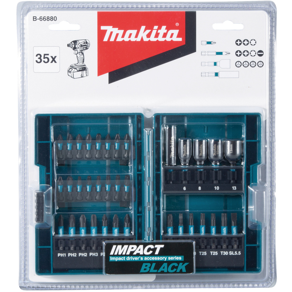 COFFRET IMPACT BLACK 35PCS - MAKITA - B-66880