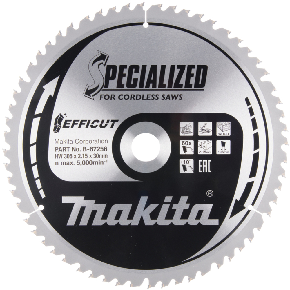 LAME CARBURE EFFICUT 305x30x60T - MAKITA - B-67256