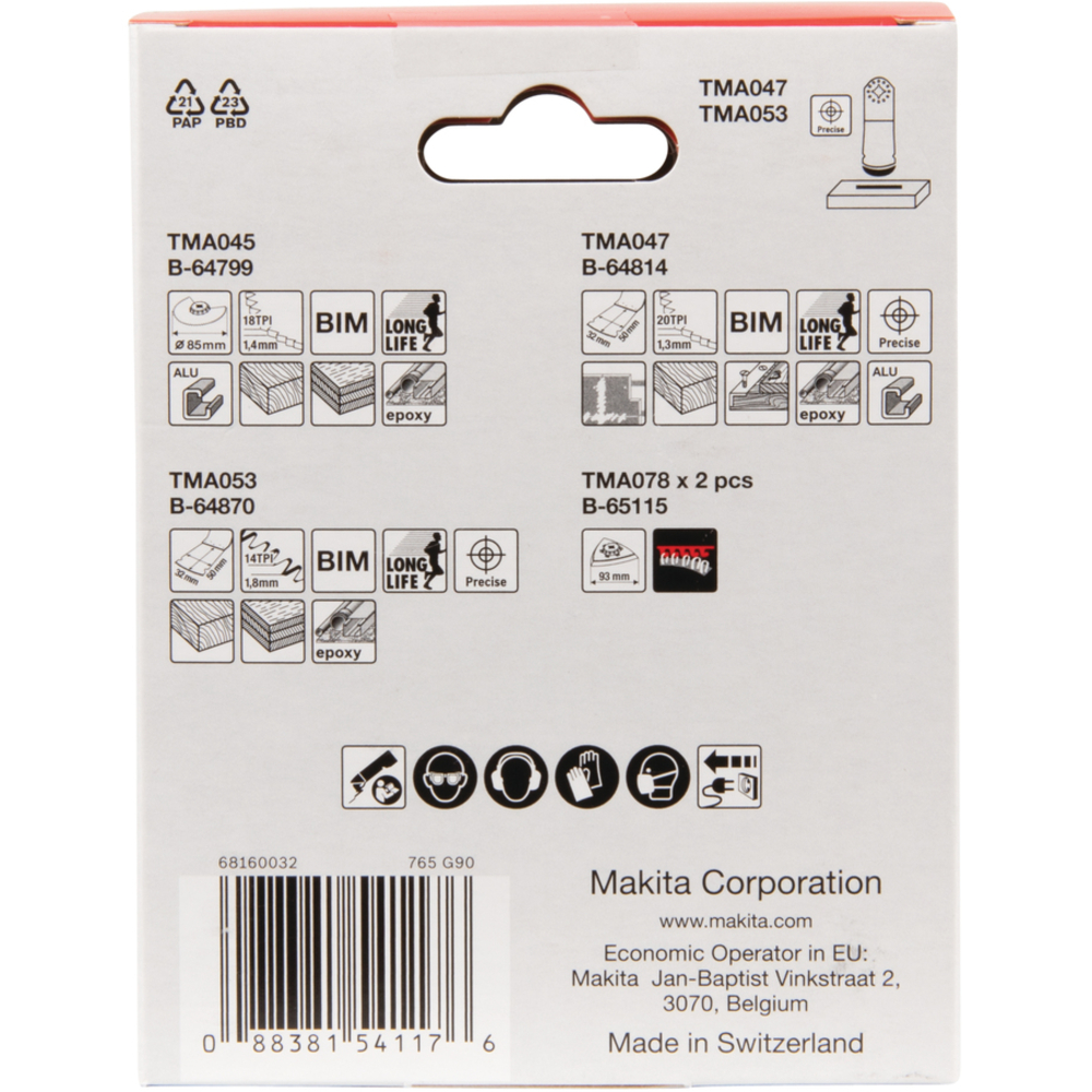 ENSEMBLE 5 ACCESSOIRES POUR DÉCOUPEUR PONCEUR : BOIS - MAKITA - B-67511