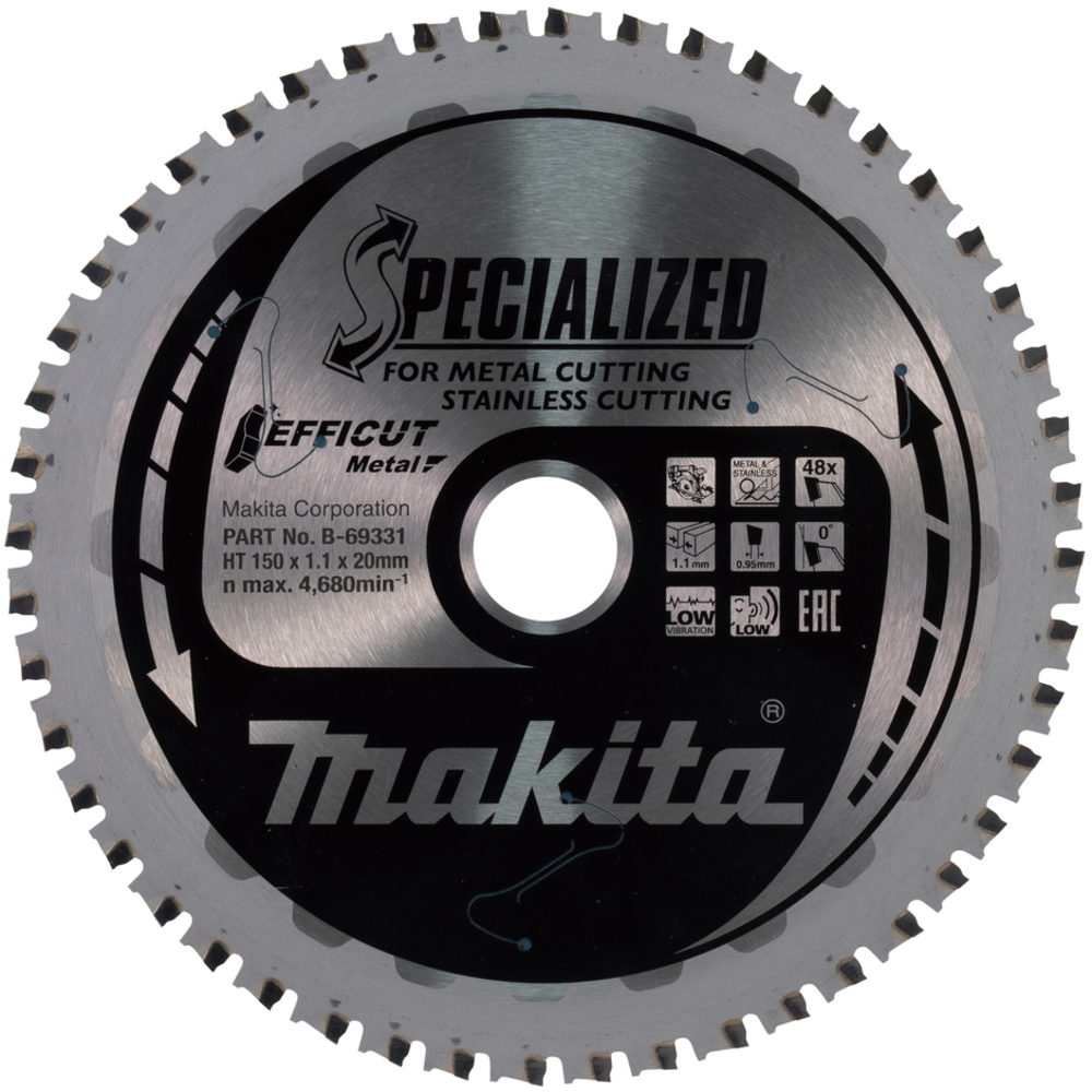 LAME CARB MET INOX EFFICUT 150X20MM 48D - MAKITA - B-69331