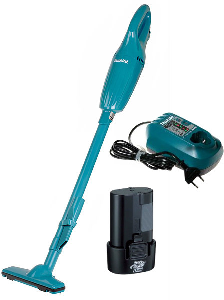 Aspirateur Makita sans fil 7,2 V Li-ion 1 Ah + 1 batterie et 1 chargeur -CL070DSX