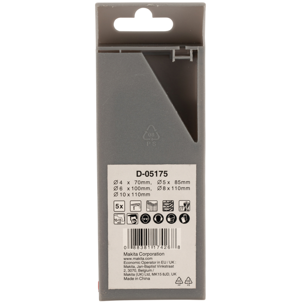 COFFRET DE FORETS BÉTON CYLINDRIQUES 5 PCS - MAKITA - D-05175