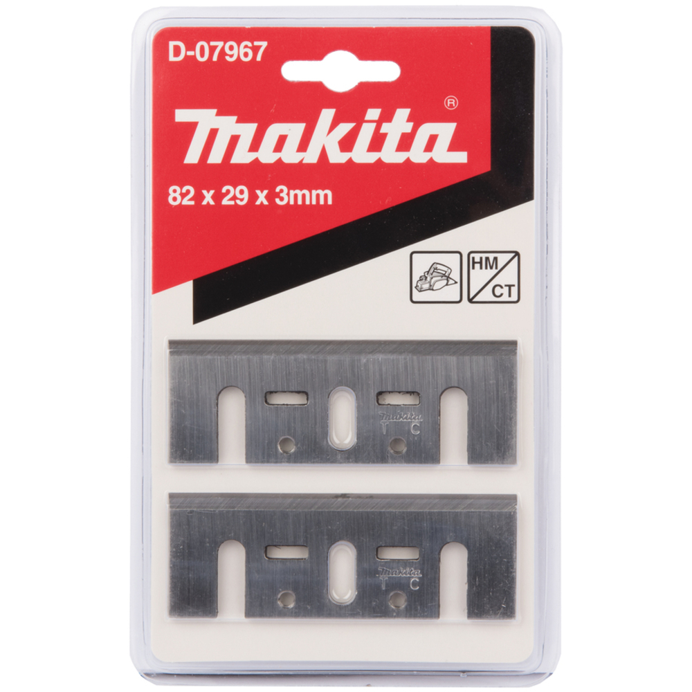 JEU DE FERS DE RABOT REAFFUTABLE CARBURE 82MM - MAKITA - D-07967