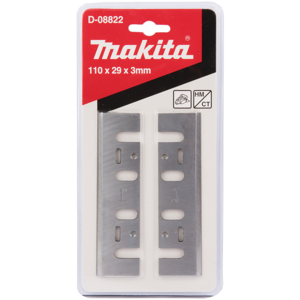 JEU DE FERS DE RABOT REAFFUTABLE CARBURE 110MM - MAKITA - D-08822