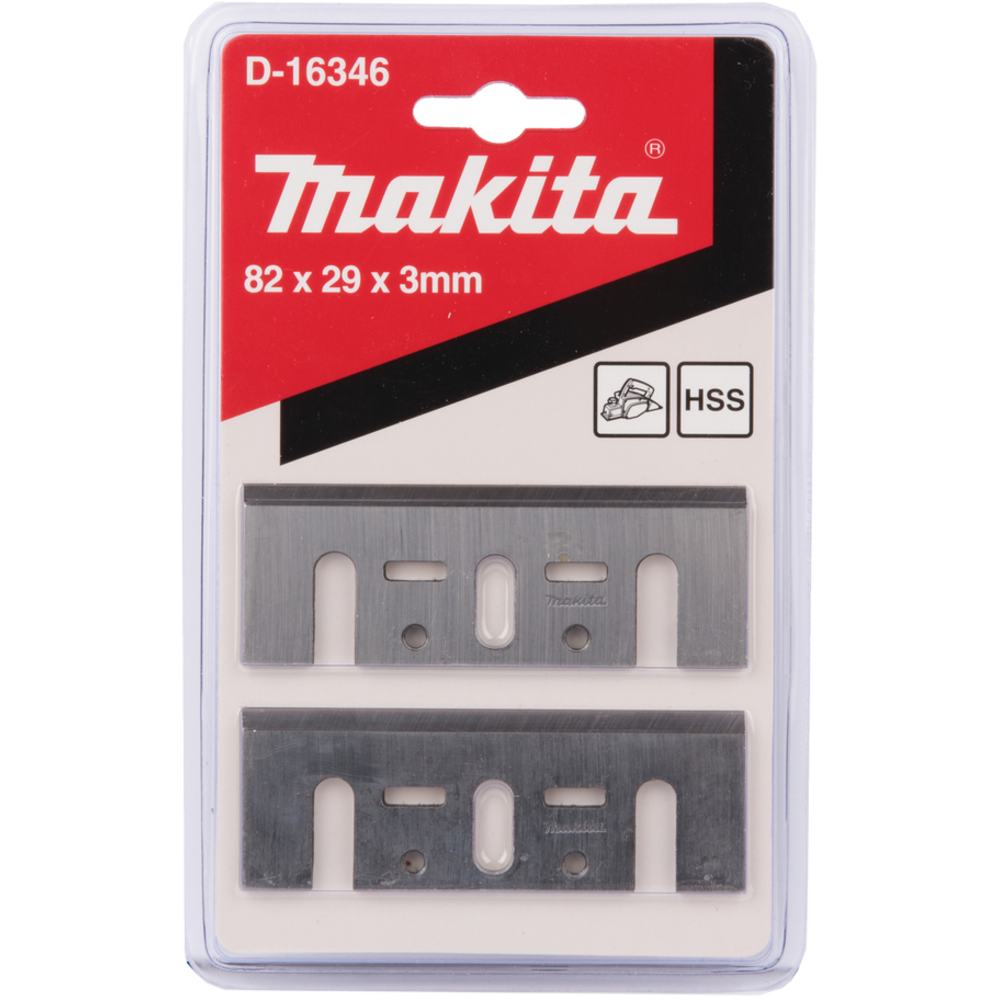 JEU DE FERS DE RABOT REAFFUTABLE HSS-82MM - MAKITA - D-16346