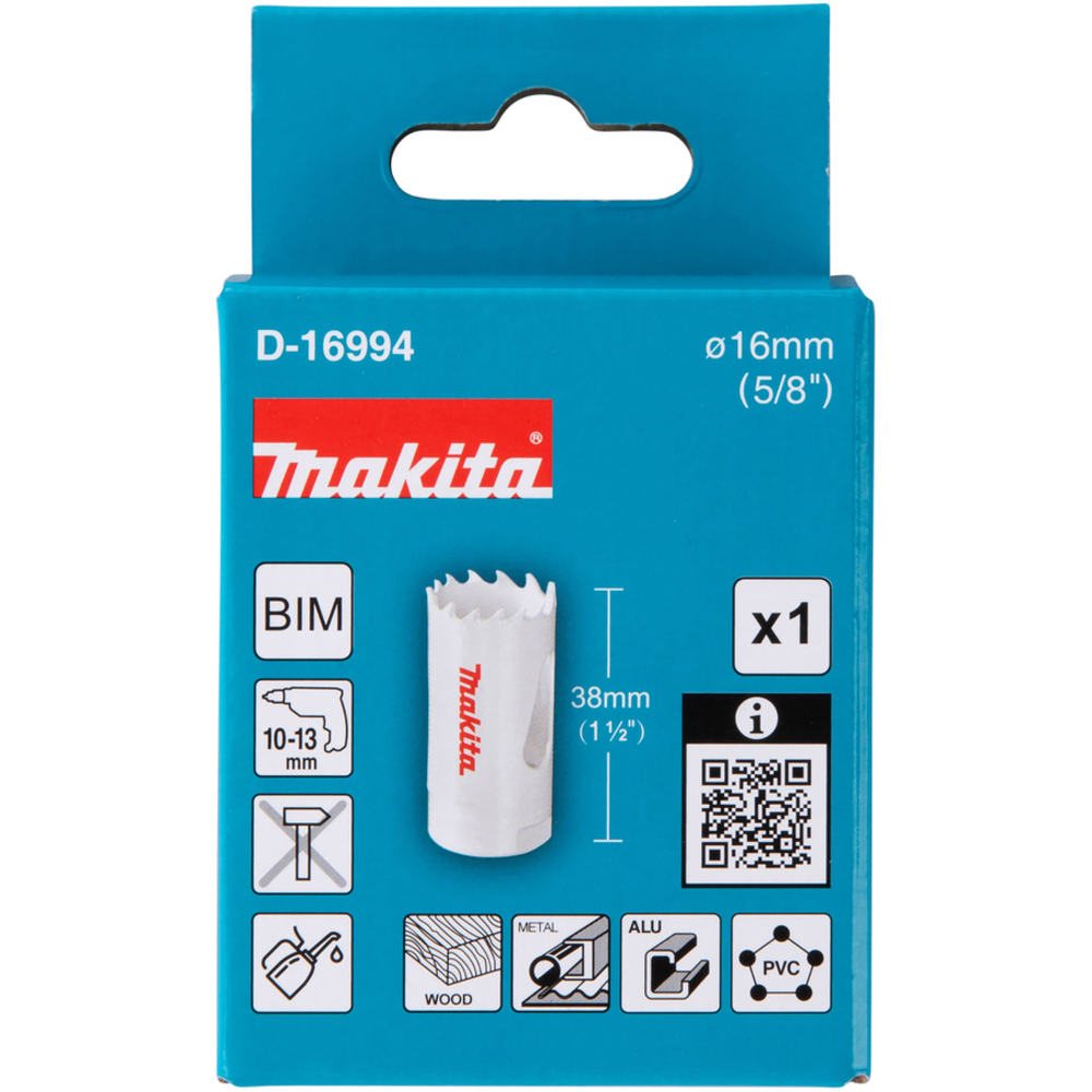 SCIE CLOCHE D16 MM BI-MÉTAL POUR PERCEUSES - MAKITA - D-16994