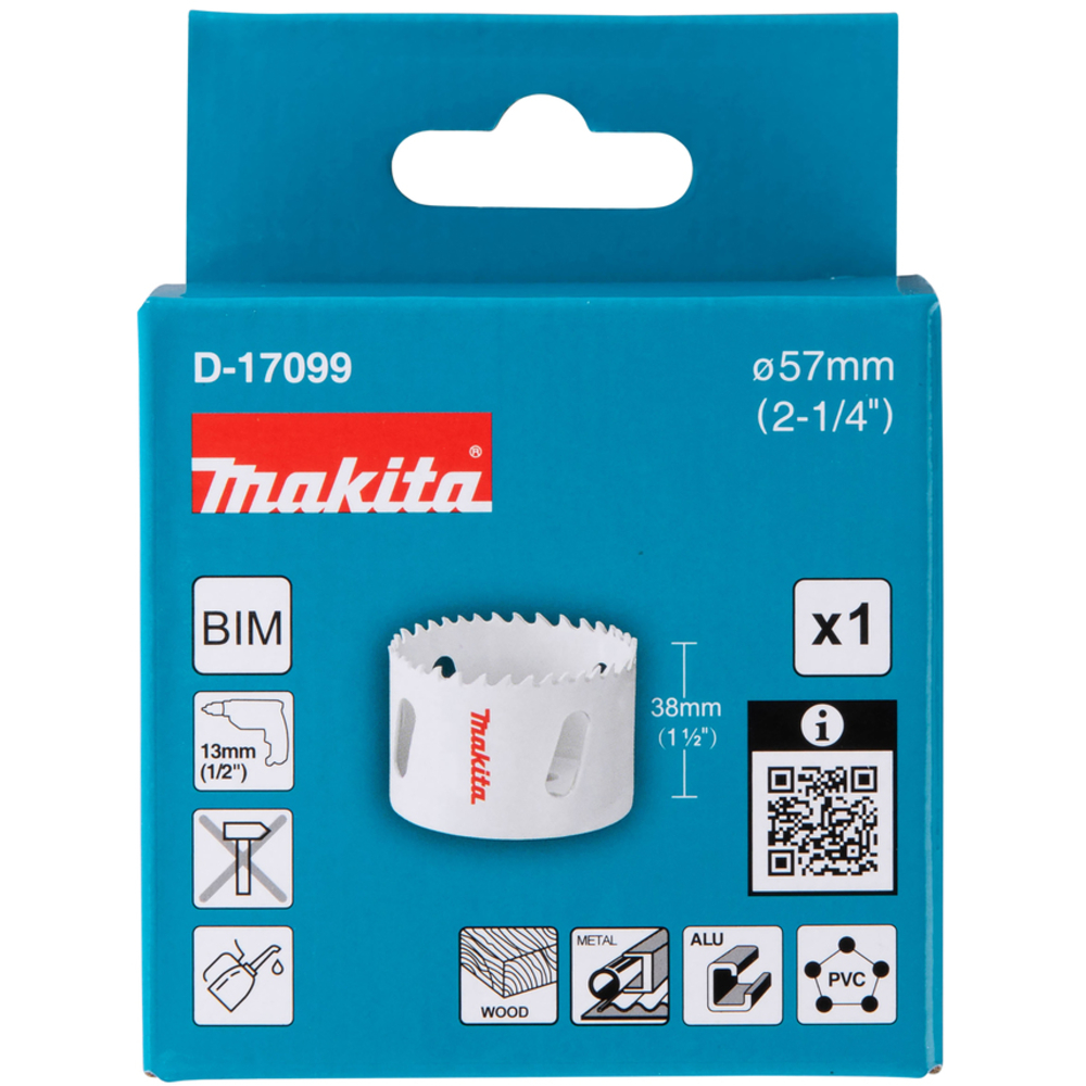 SCIE CLOCHE D57 MM BI-MÉTAL POUR PERCEUSES - MAKITA - D-17099