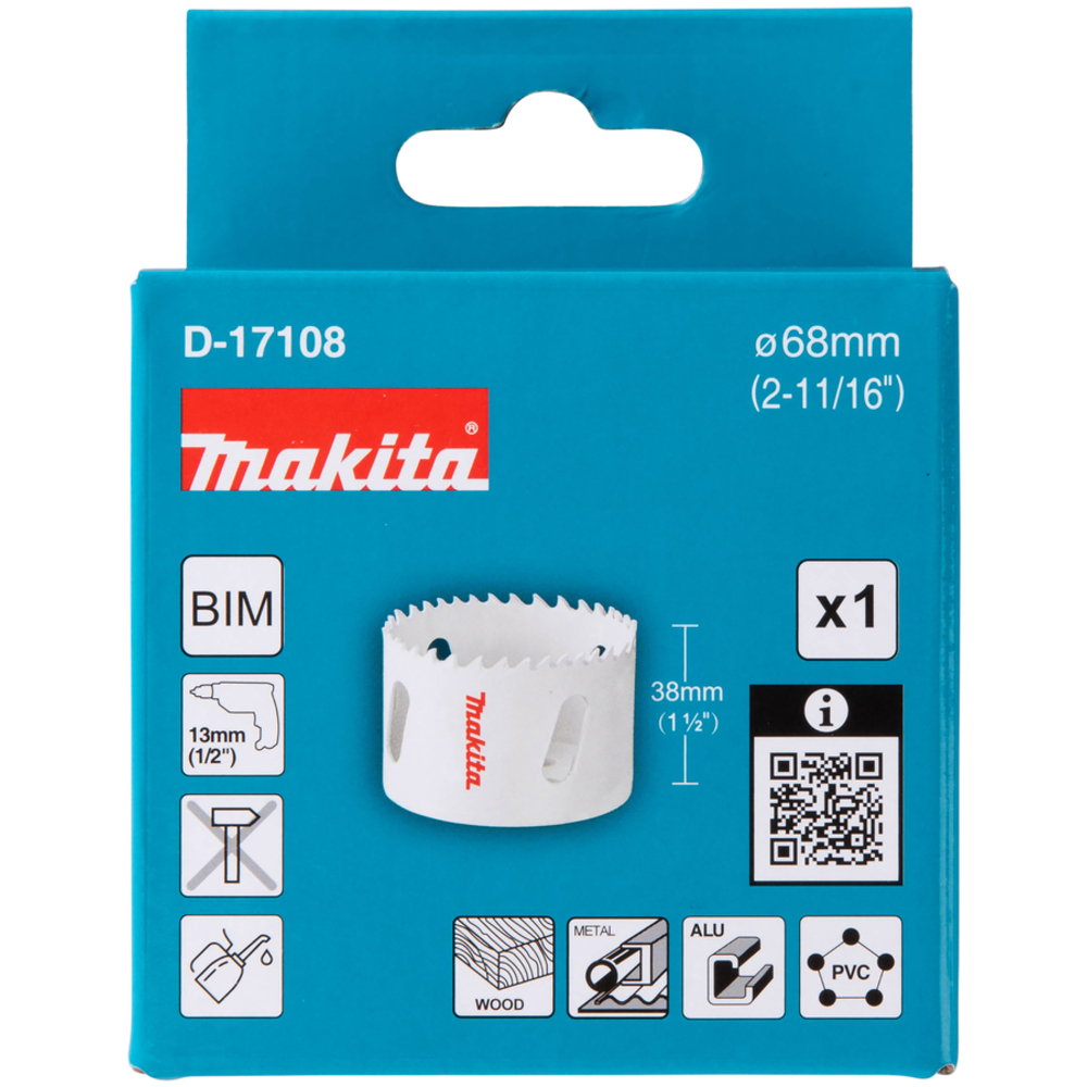 SCIE CLOCHE D68 MM BI-MÉTAL POUR PERCEUSES - MAKITA - D-17108