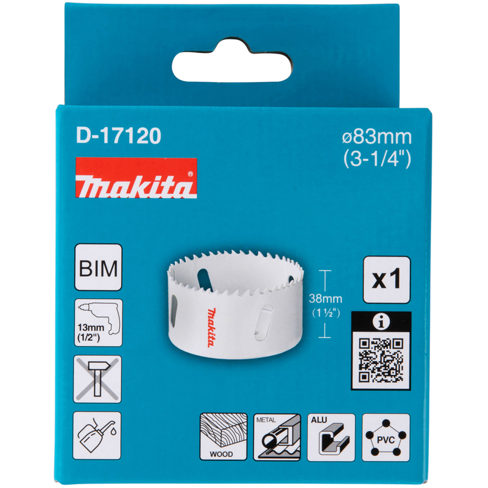 SCIE CLOCHE D83 MM BI-MÉTAL POUR PERCEUSES - MAKITA - D-17120