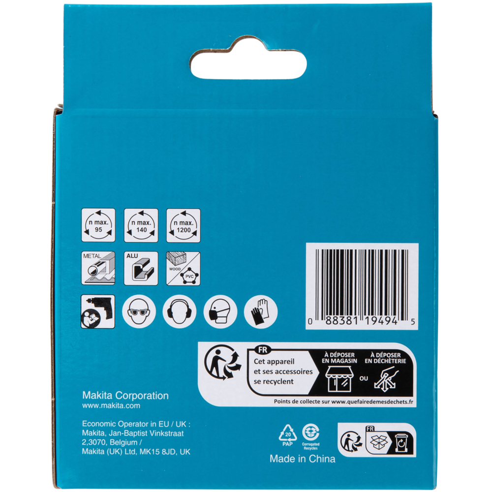 SCIE CLOCHE D92 MM BI-MÉTAL POUR PERCEUSES - MAKITA - D-17136